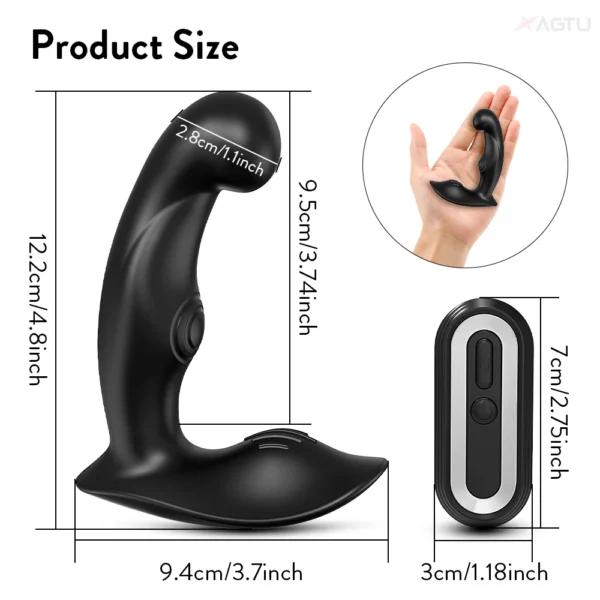 ​Masseur de Prostate Télécommandé Ohio DD02 – Plug Anal Télescopique en Silicone Médical pour Hommes – Image 2