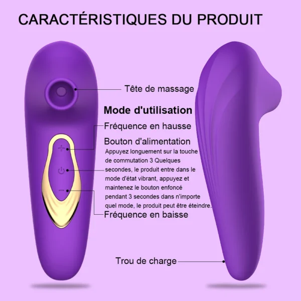 Vibromasseur Suceur Clitoridien – Mini, Puissant et Discret – Image 4